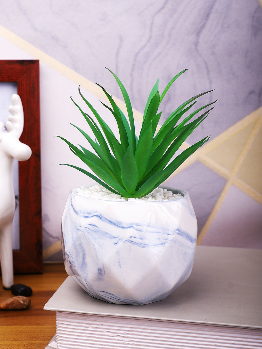 Blue 1 Pieces Succulent Artificial Plant With Pot