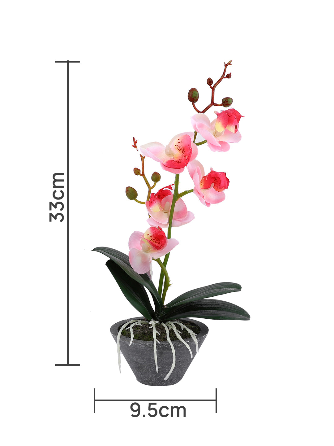 Grey 1 Pieces Orchid Artificial Plant With Pot