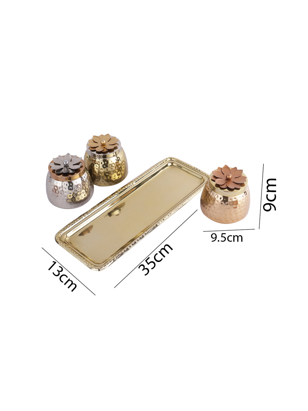 Set of 3 Jars with Tray