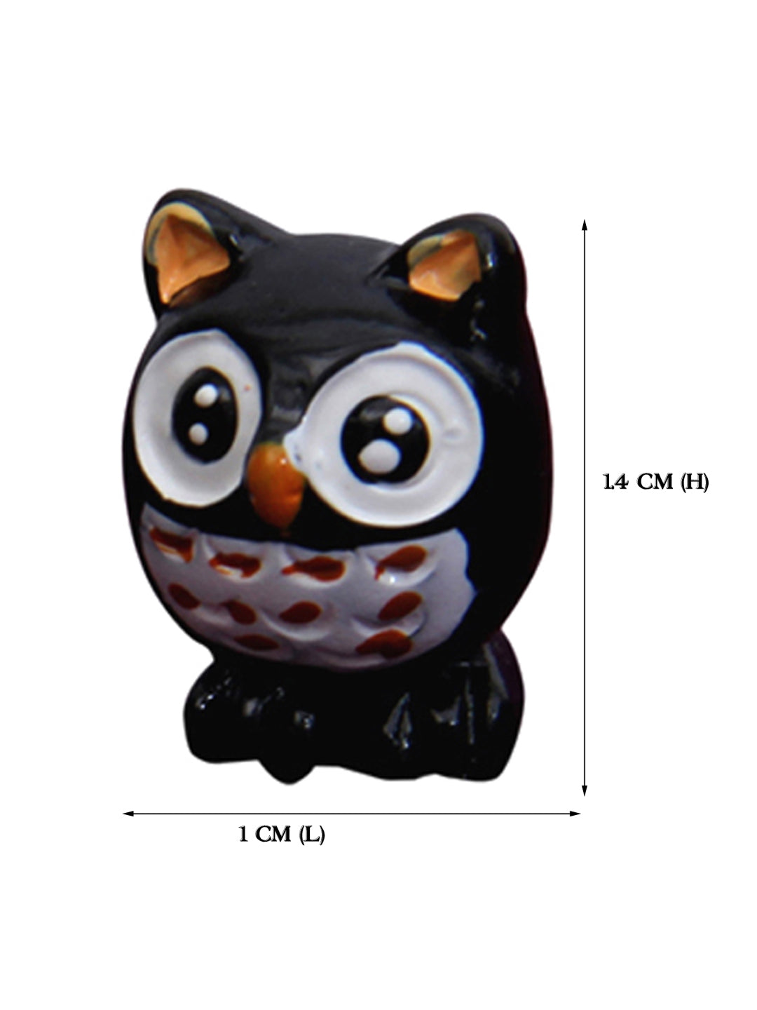 Deep Brown Toy Owl Garden Décor Showpiece Set of 12