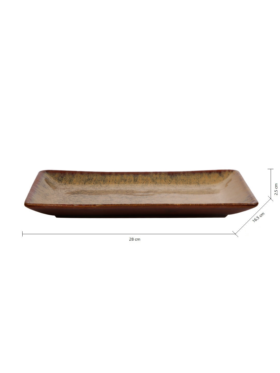 Rectangular Ceramic Platter in Natural Tone