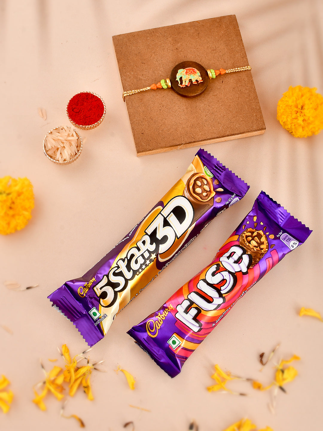 1 Elephant Rakhi with 2 Chocolates