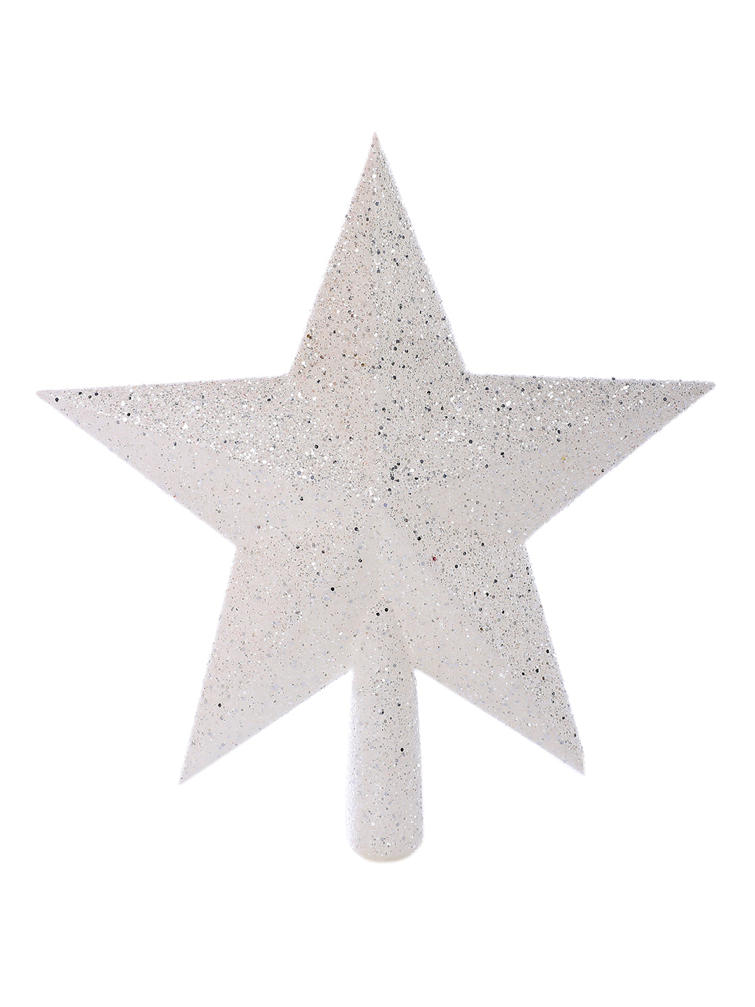 Elegant Silver Shimmer Star Topper
