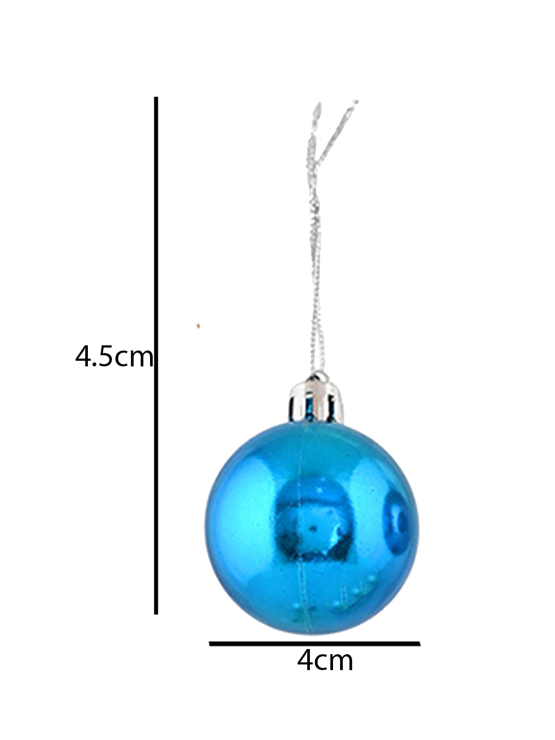Set Of 20 Red & Blue Hanging Christmas Decor