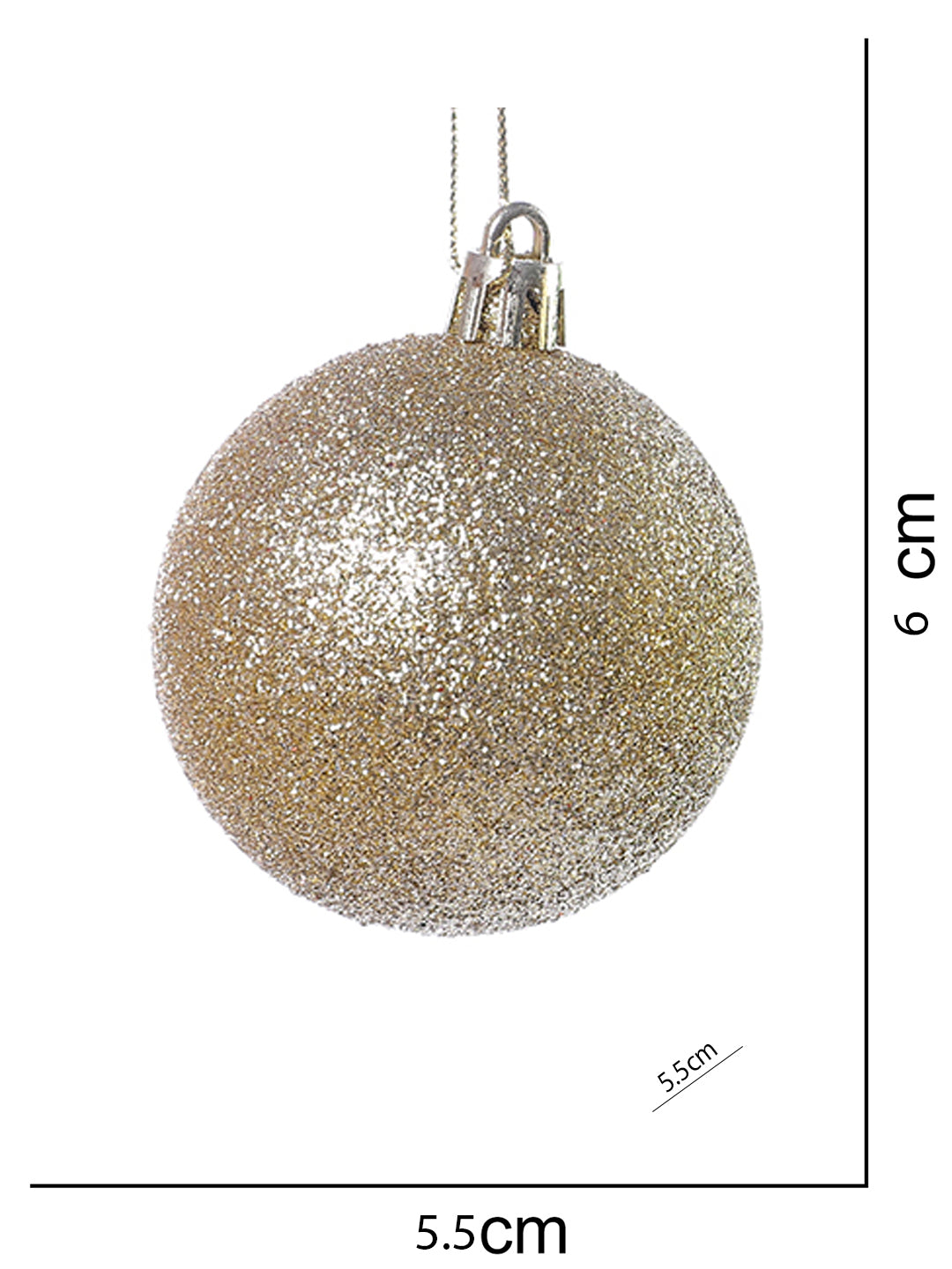 12 Pcs Glitter Gala Bauble Set