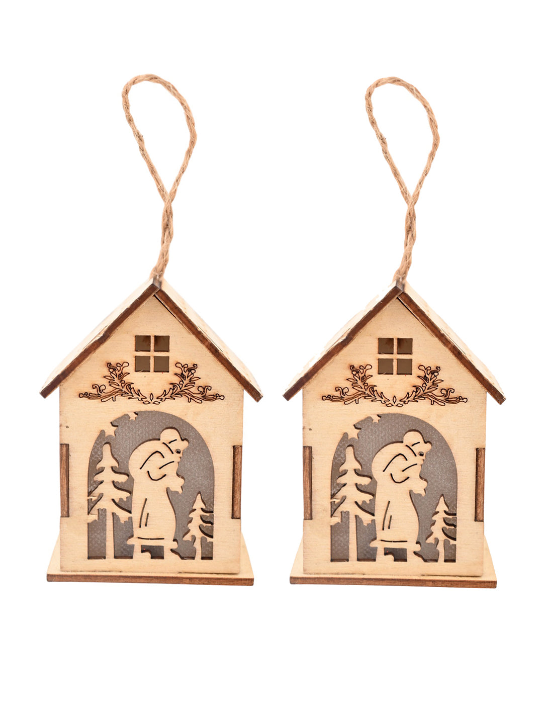 Set Of 2 Brown Whimsical Home Harmony Tags