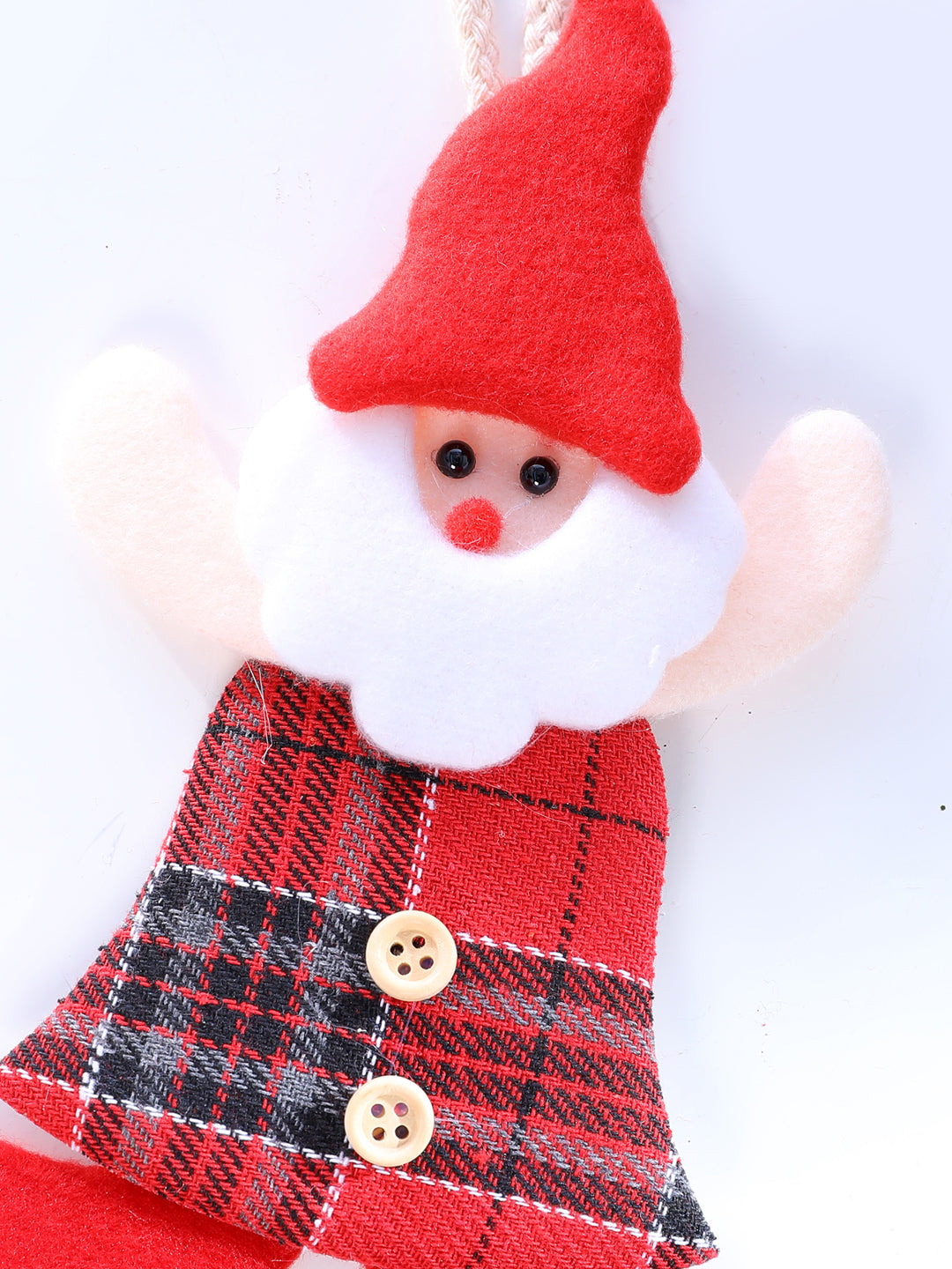Whimsical Felt Santa Ornament