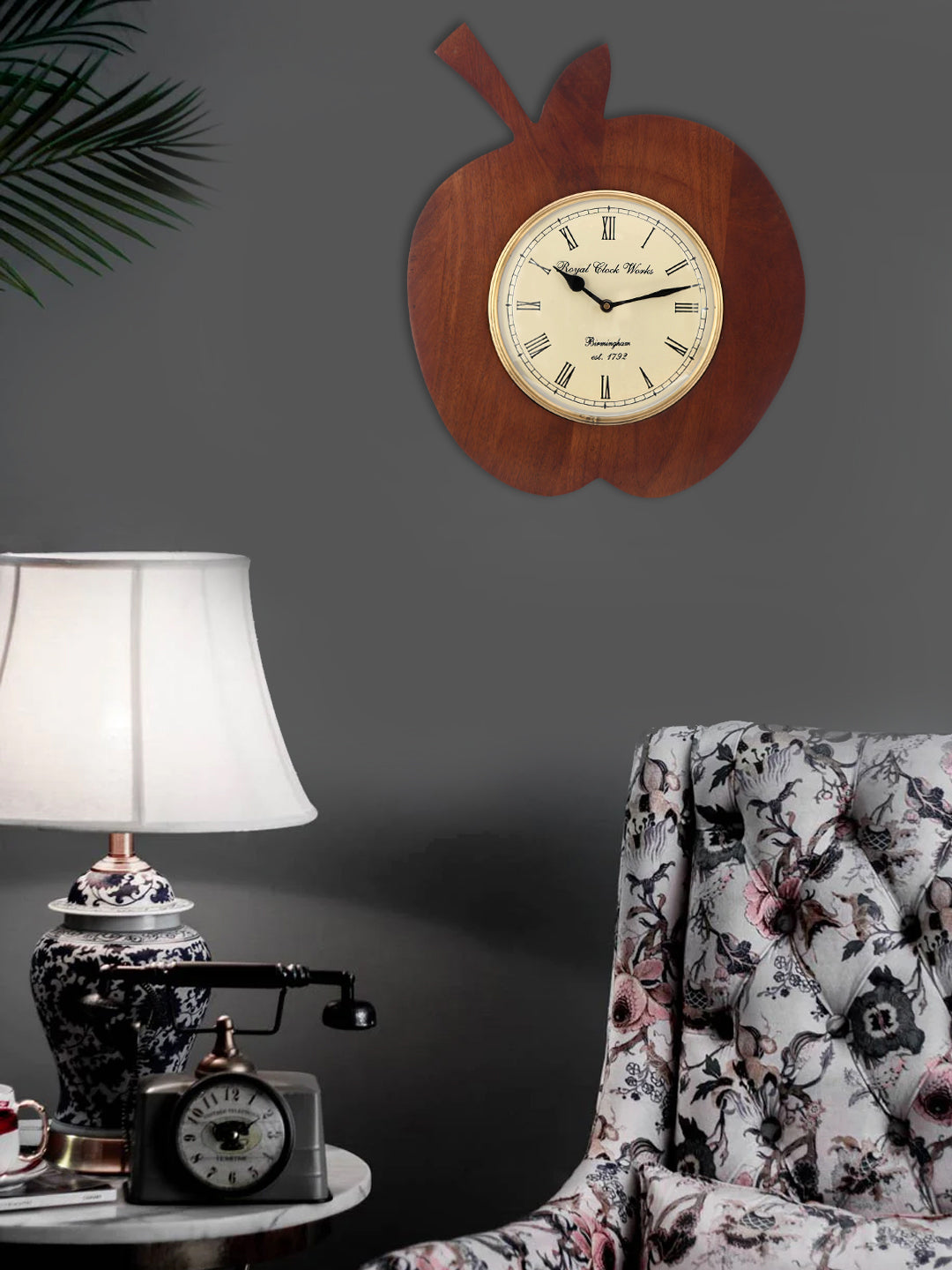 Apple Wooden Clock