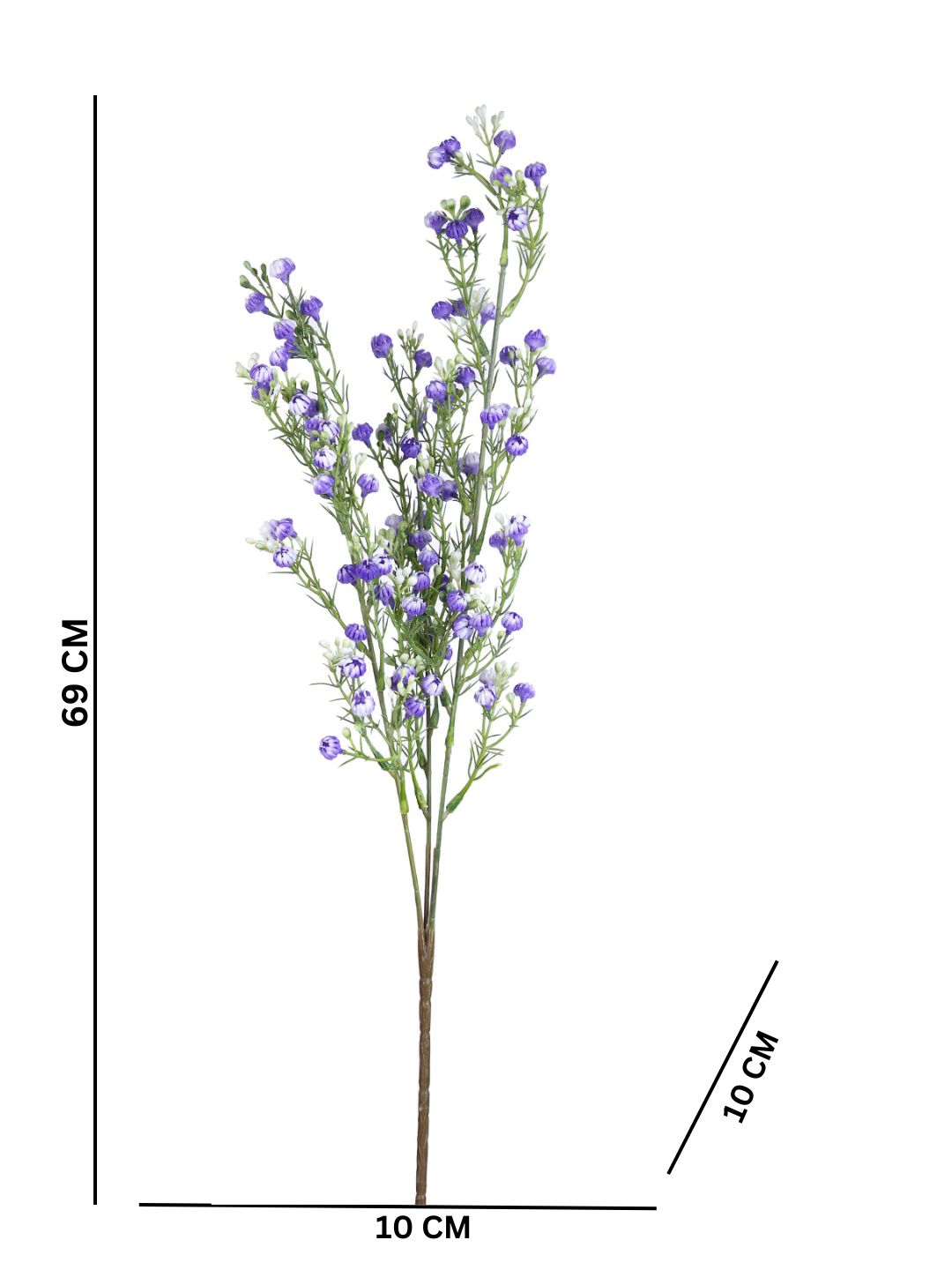 Purple & Green 2 Pieces Babys Breath Stems Artificial Flowers