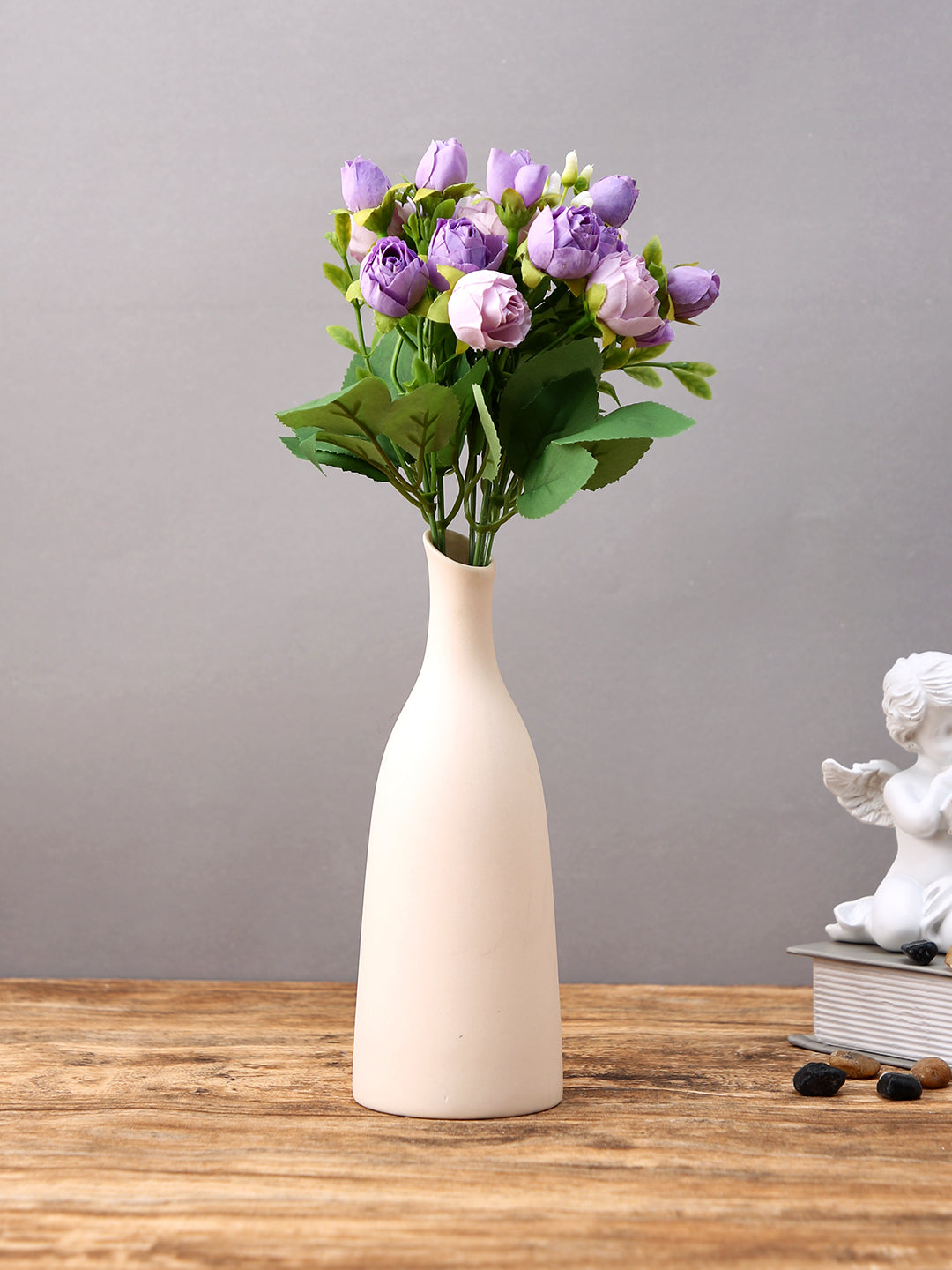 Lavender & Green 2 Pieces Rose Buds Artificial Flower