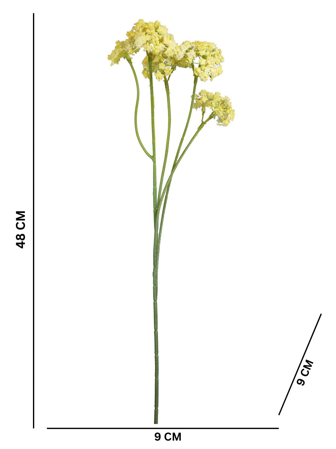 Yellow & Green 2 Pieces Statice Artificial Flower