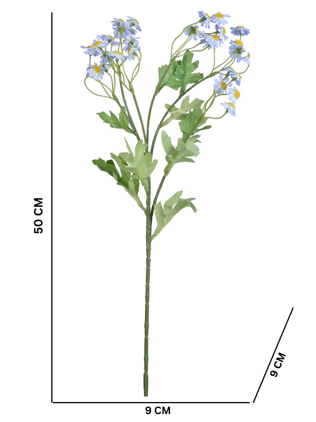 Blue & Green 2 Pieces Wildflower Artificial Bouquet