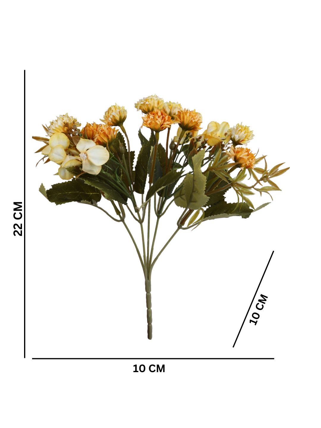 Yellow And Green 2 Pieces Berry Artificial Flowers