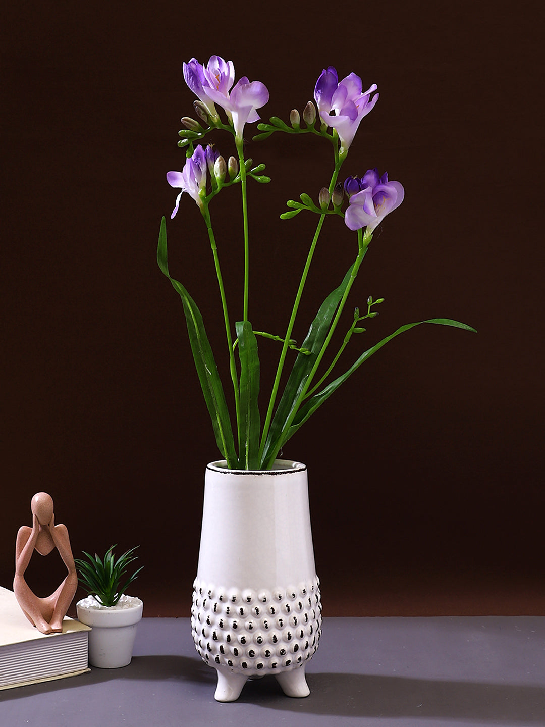 Lavender & Green 2 Pieces Freesia Artificial Flowers
