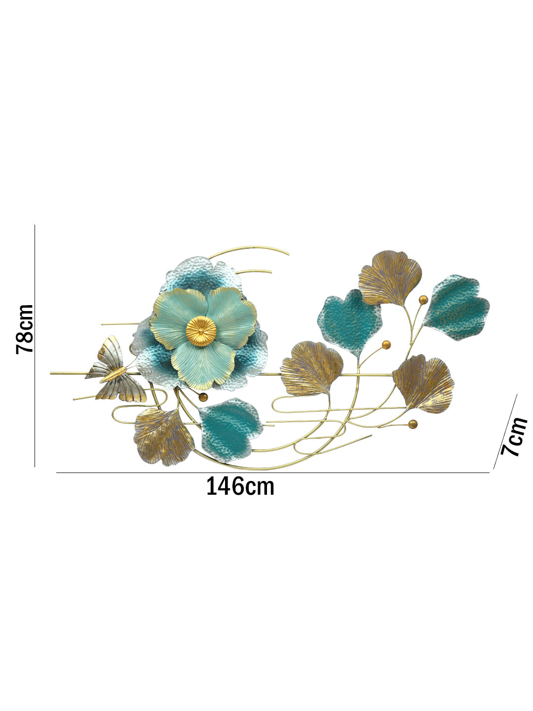 Large Green And Brown Floral Wall Decor