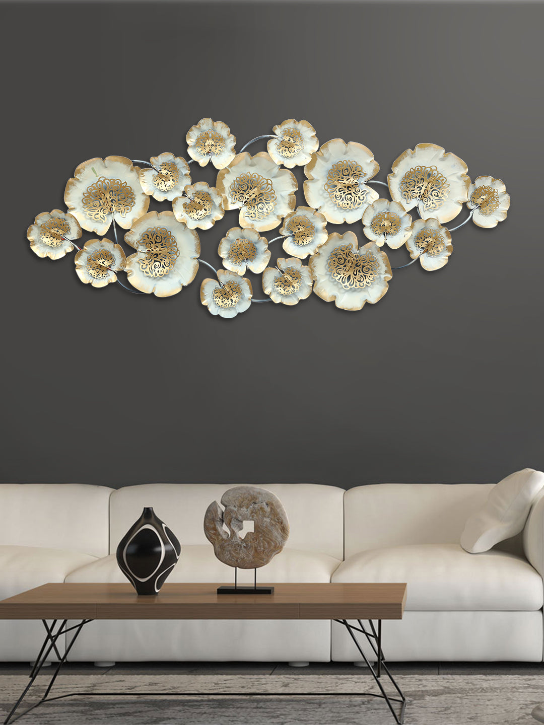Wall Decor Contemporary White Sustainable Pattern