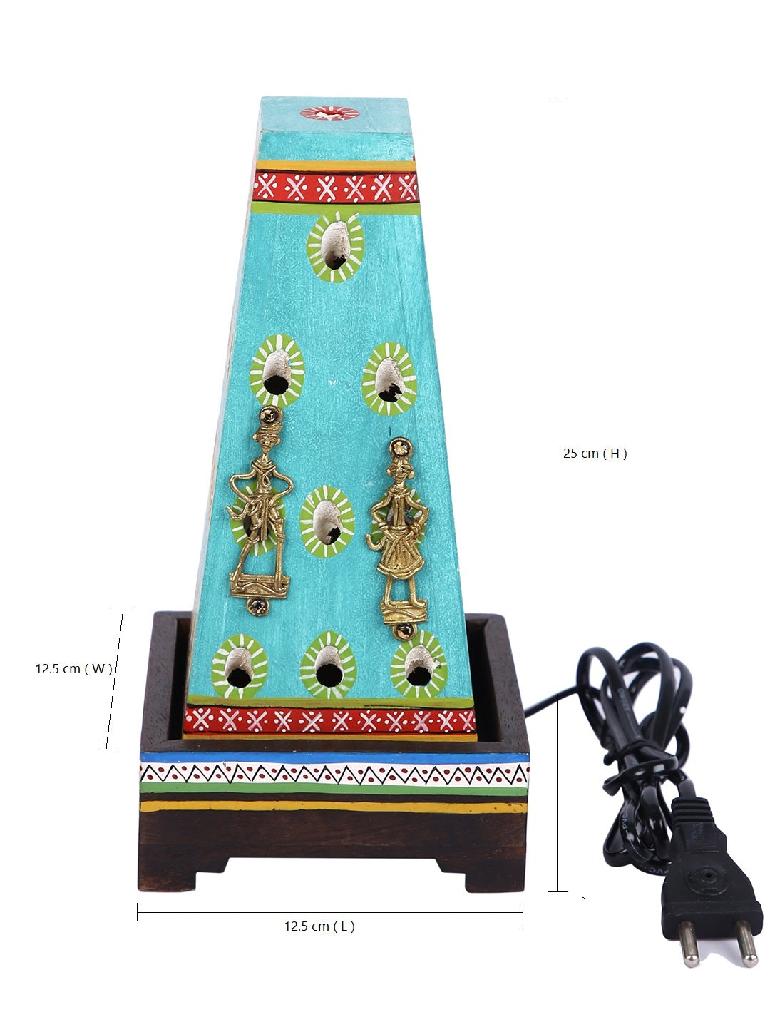 Pyramid Style Table Lamp in Wood