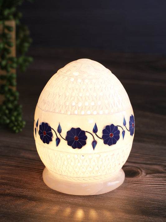 Cutwork and Inlay Stone Crafted Marble Tealight Holder