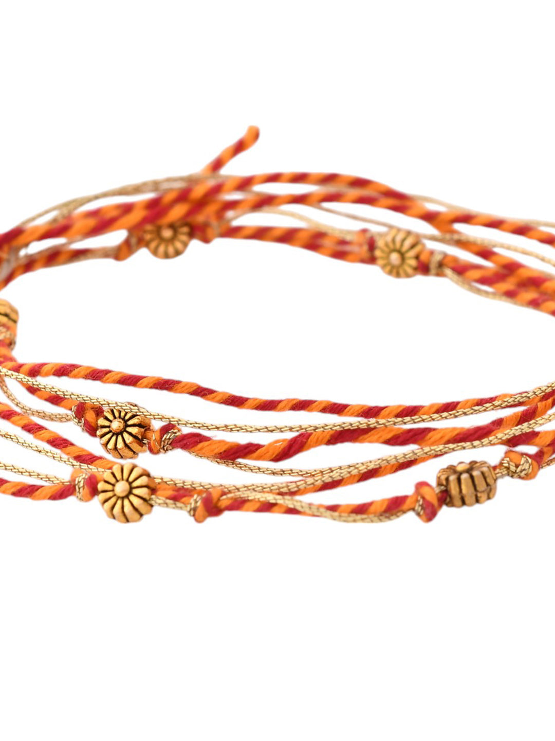 Vintage Floral Bead Mauli Rakhi