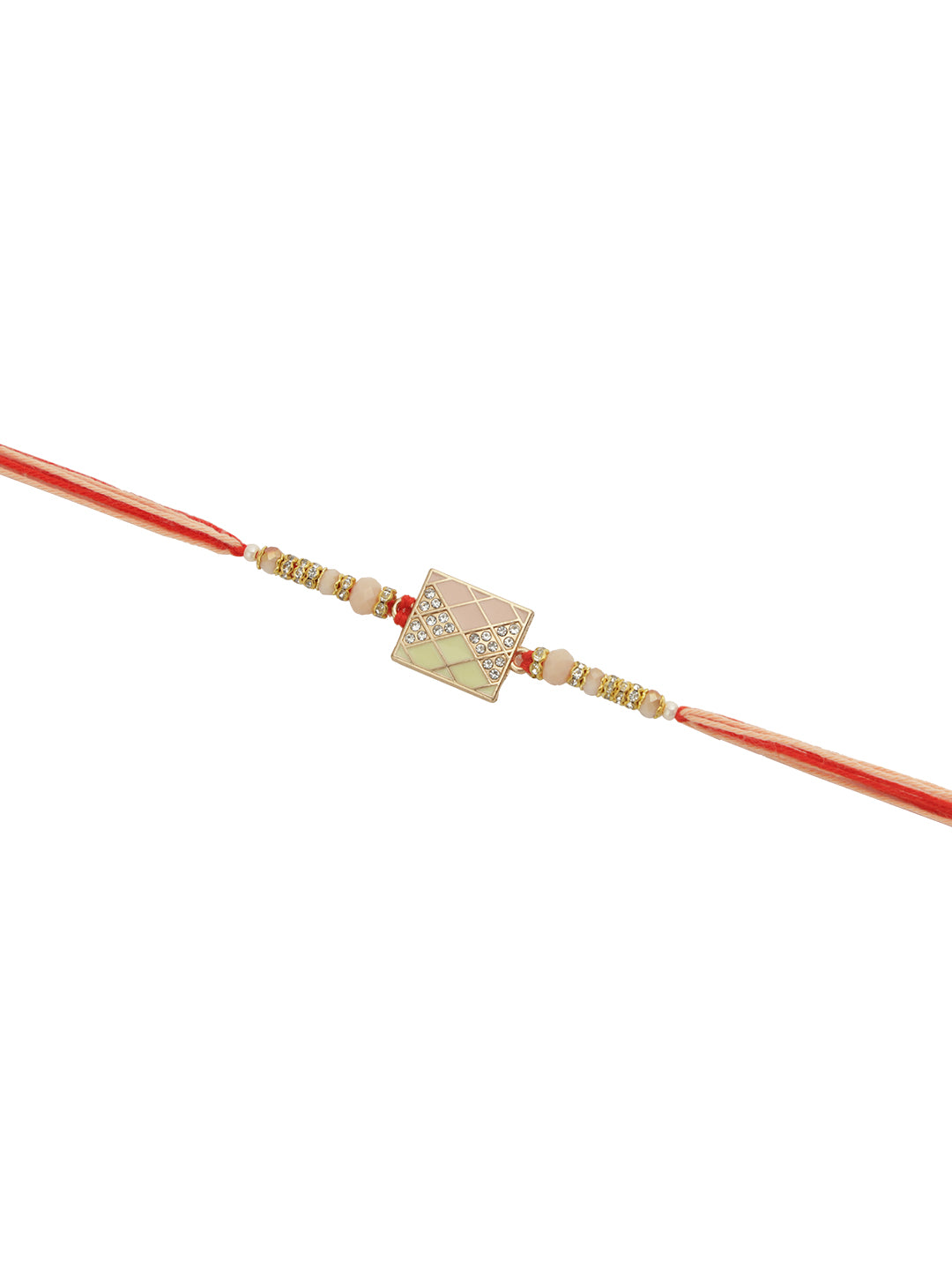 Pastel Mosaic Beaded Rakhi