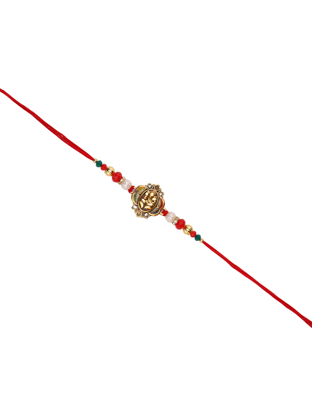 Divine Ganesha Gold & Rakhi Single Rakhi
