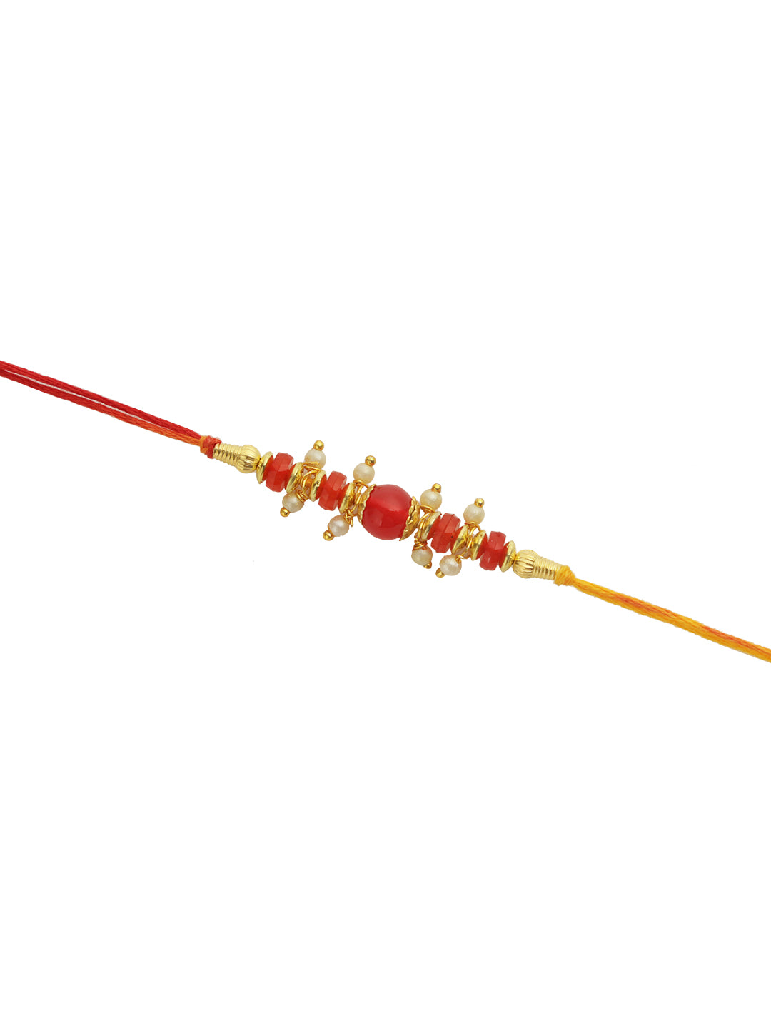 Traditional Ruby Beaded Rakhi