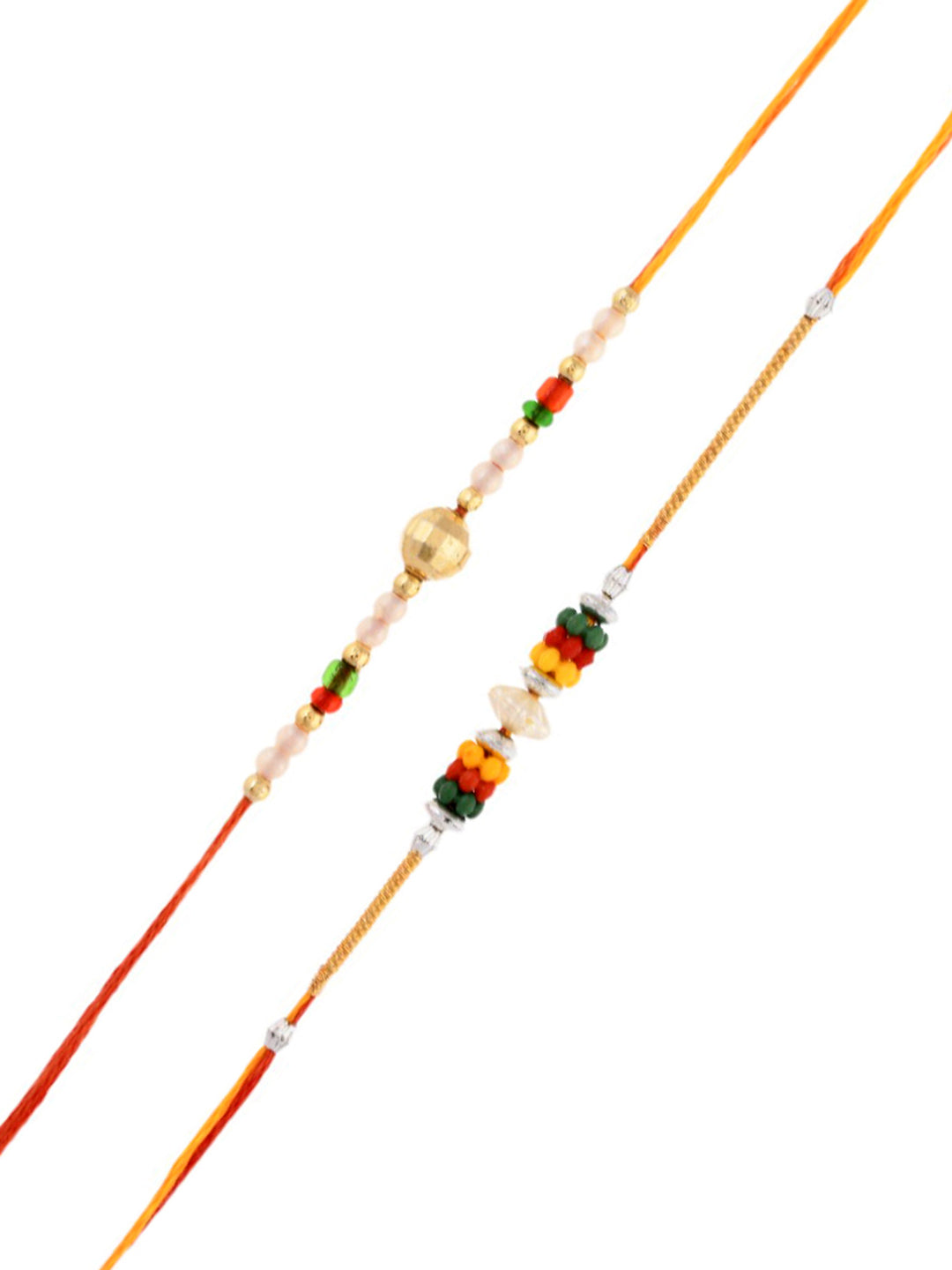 Multicolored Beaded set of 2 Rakhi