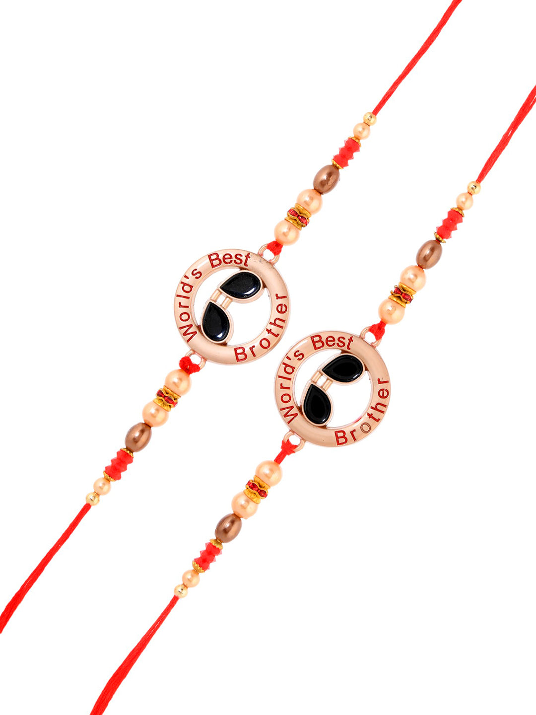 World's Best Brother Metal Set of 2 Rakhi