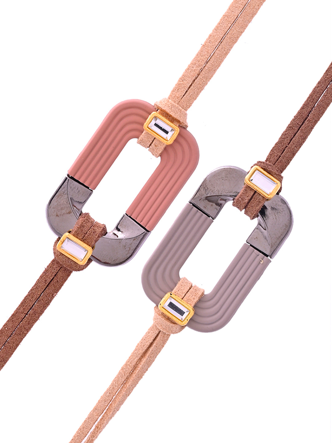 Set of 2 Dual-Tone Modern Rakhi