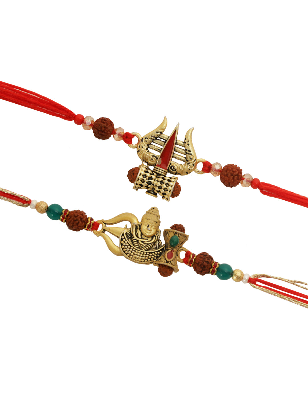 Divine Shiva Trident Rakhi Set of 2