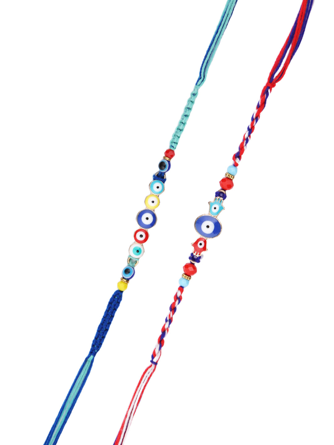 Set of 2 Multicolor Evil Eye Rakhi