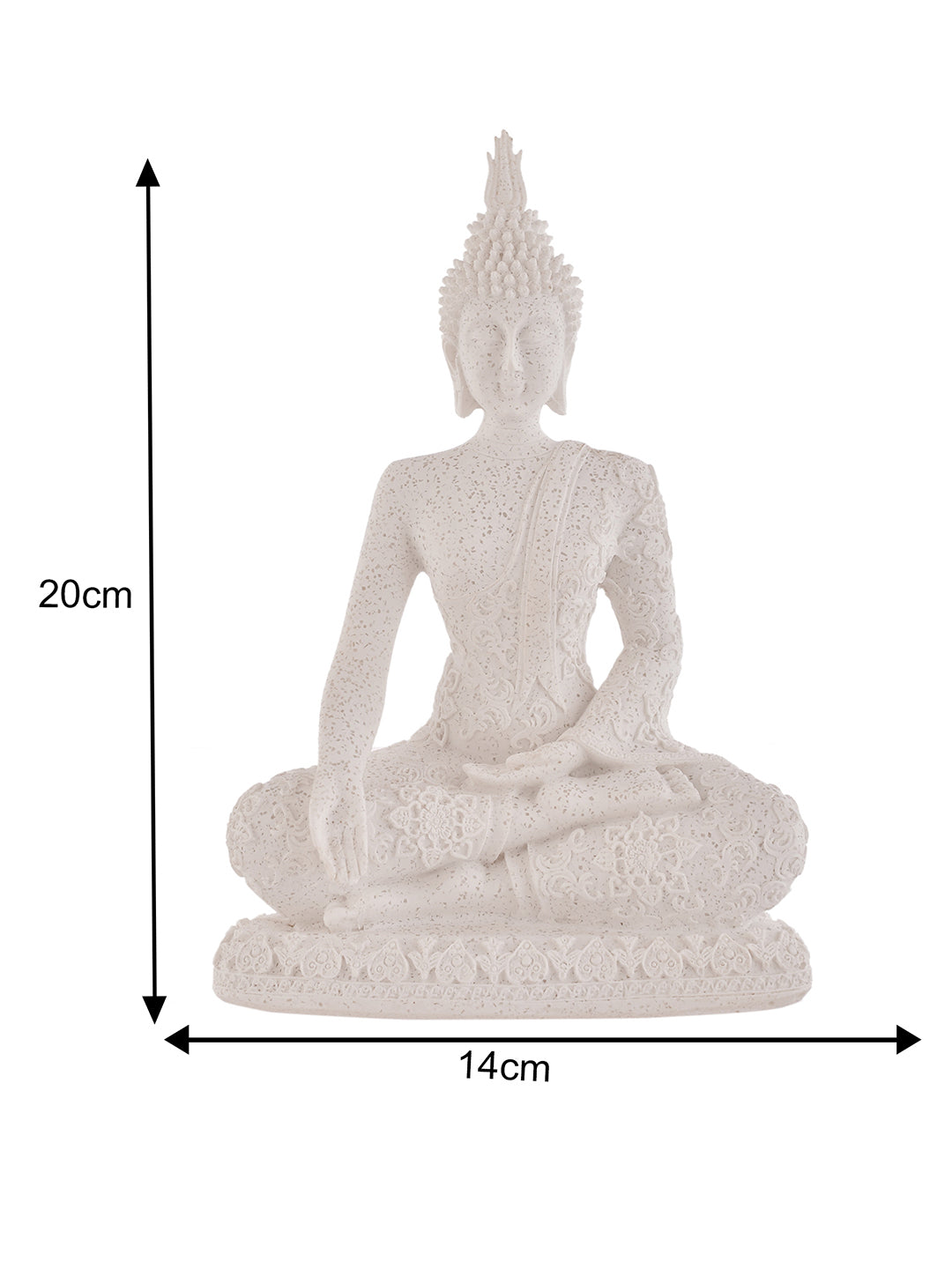 Harmony Guardian Spiritual White Buddha Statue