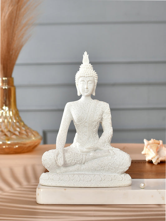 Harmony Guardian Spiritual White Buddha Statue