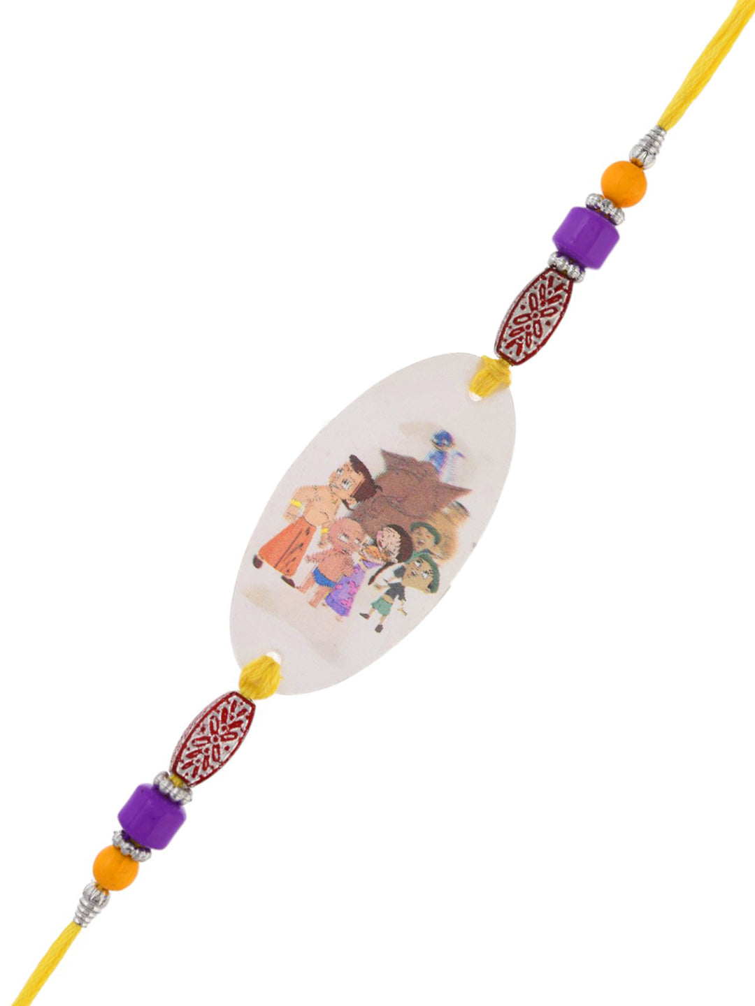 Chota Bheem Purple Beaded Single Rakhi