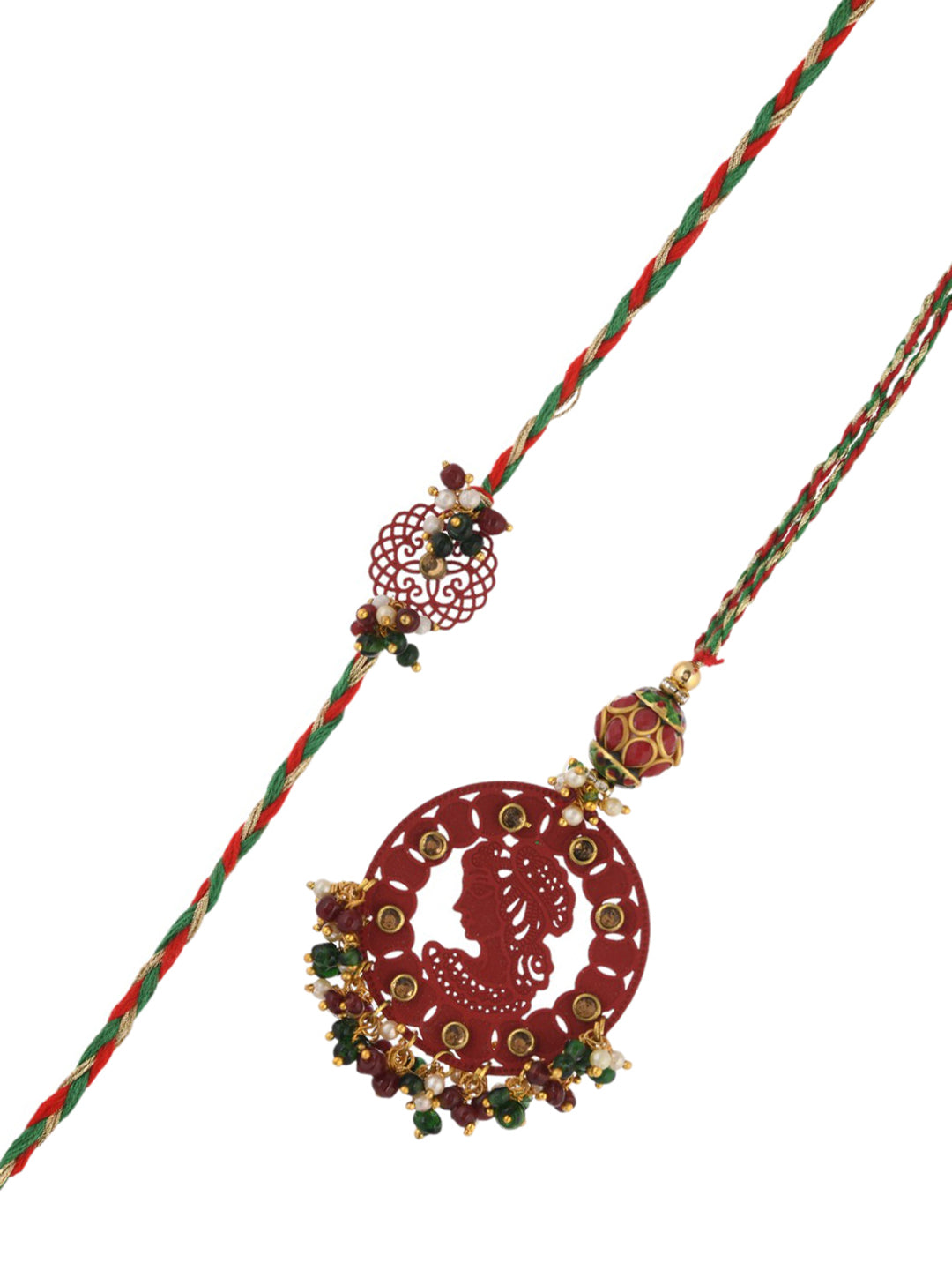 Creative Laser Work Bhaiya Bhabhi Rakhi Set