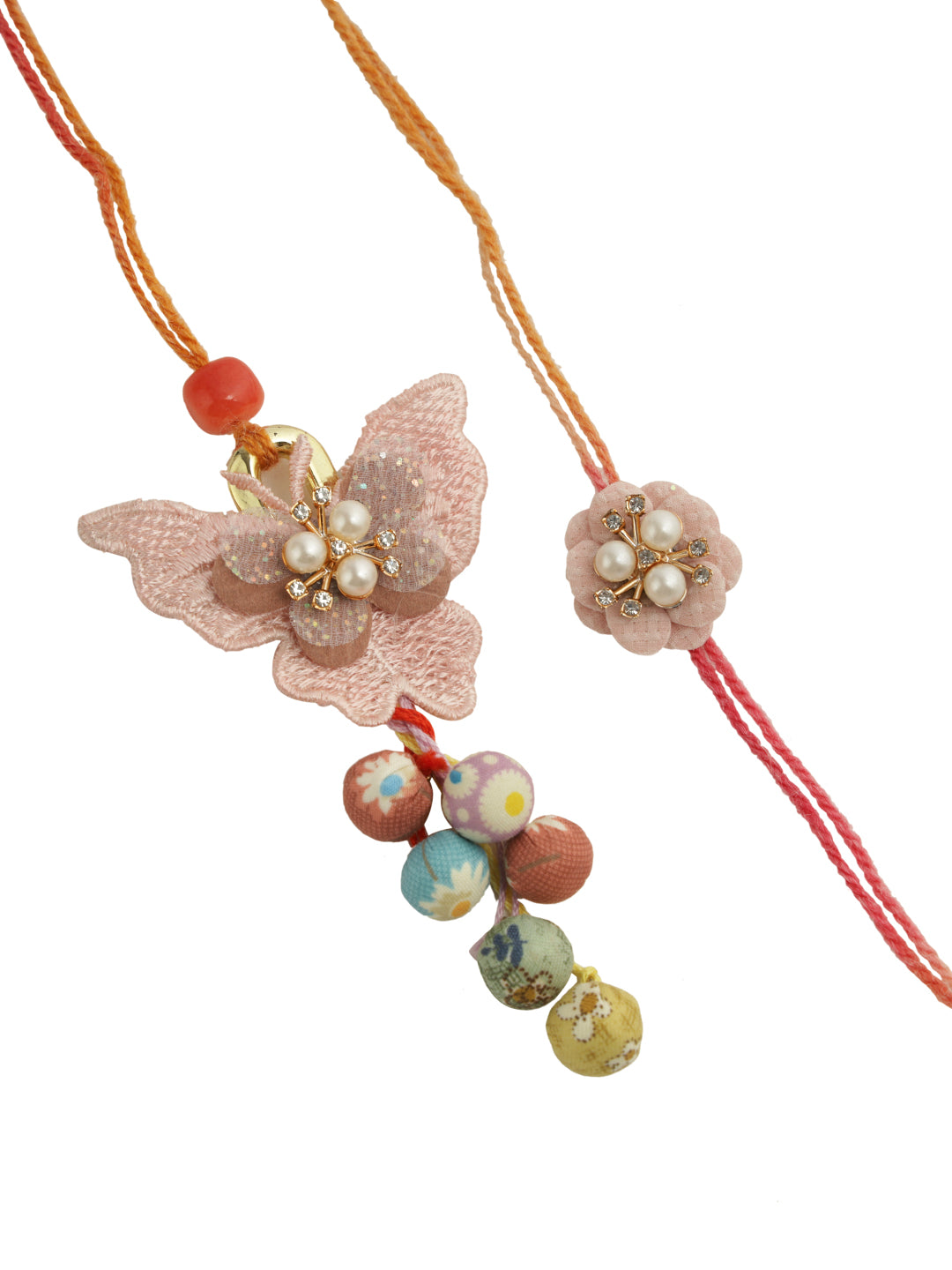 Colourful Butterfly Charm Bhaiya Bhabhi Rakhi