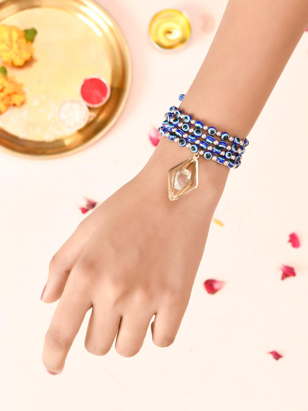 Blue Eye Evil Multilayered Bhaiya Bhabhi Rakhi