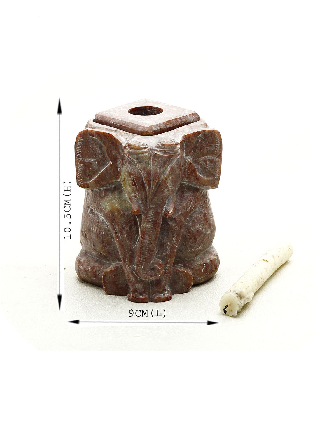 Elephant shaped carved stone Candle Stand