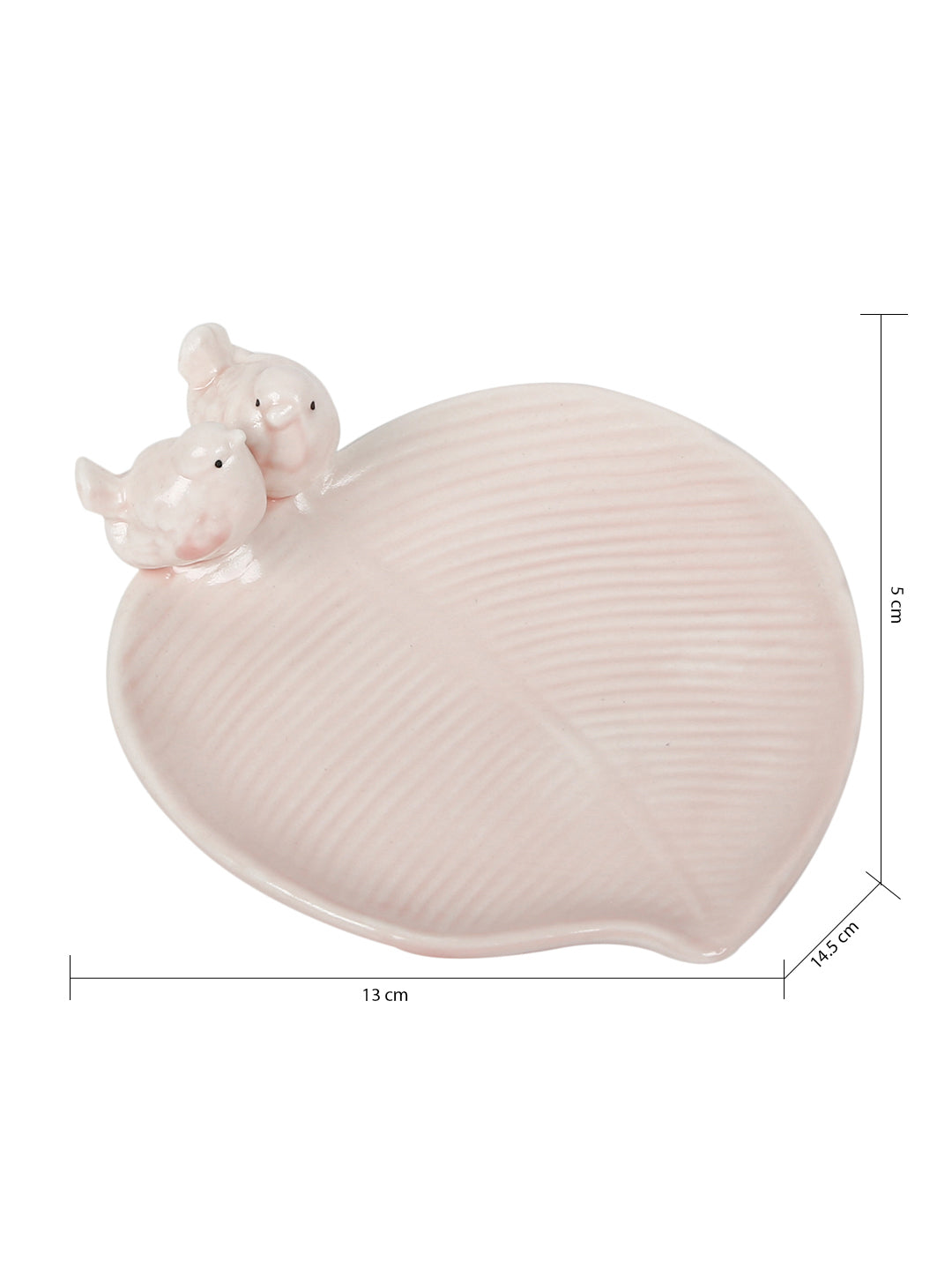 Leaf Ceramic Tray in White