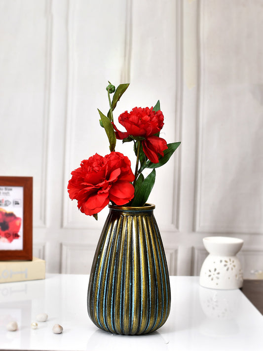 Gradiant Metallic Carved Vase