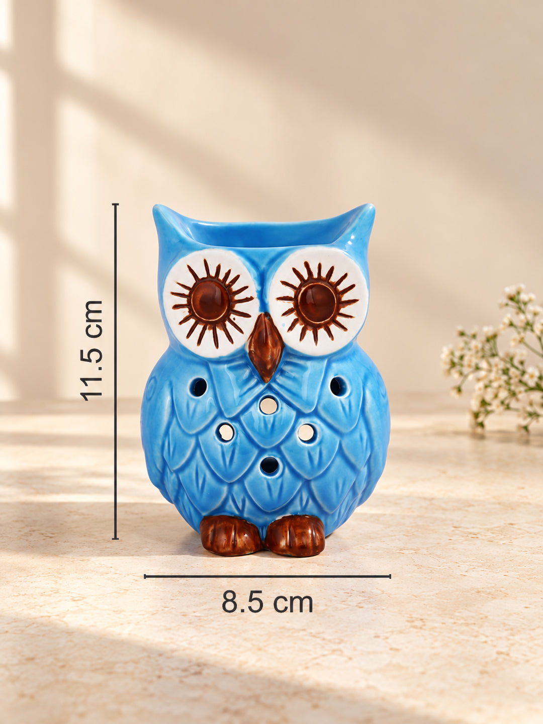 Blue & White Ceramic Owl Aroma Oil Diffusers