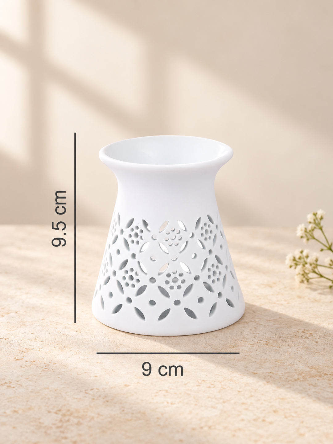 White Textured Ceramic Aroma OilDiffusers