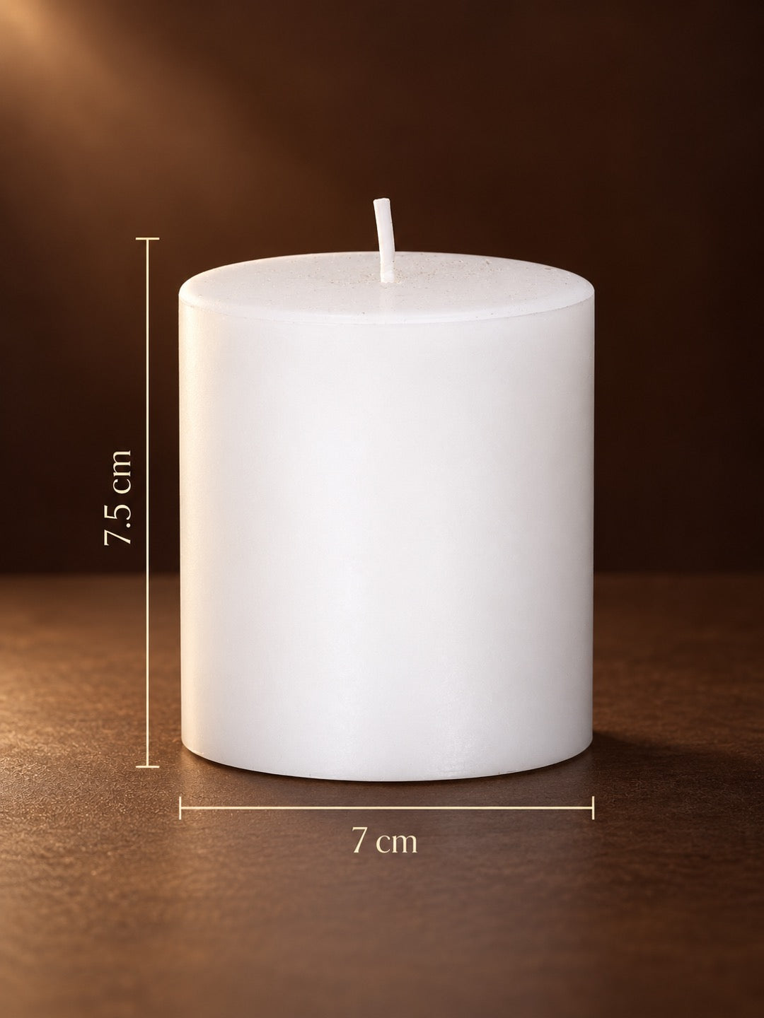 Set of 2 White Pillar Candles