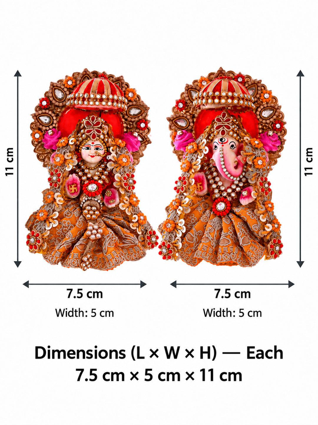 Pink & Purple Lakshmi Ganesh Idol Set