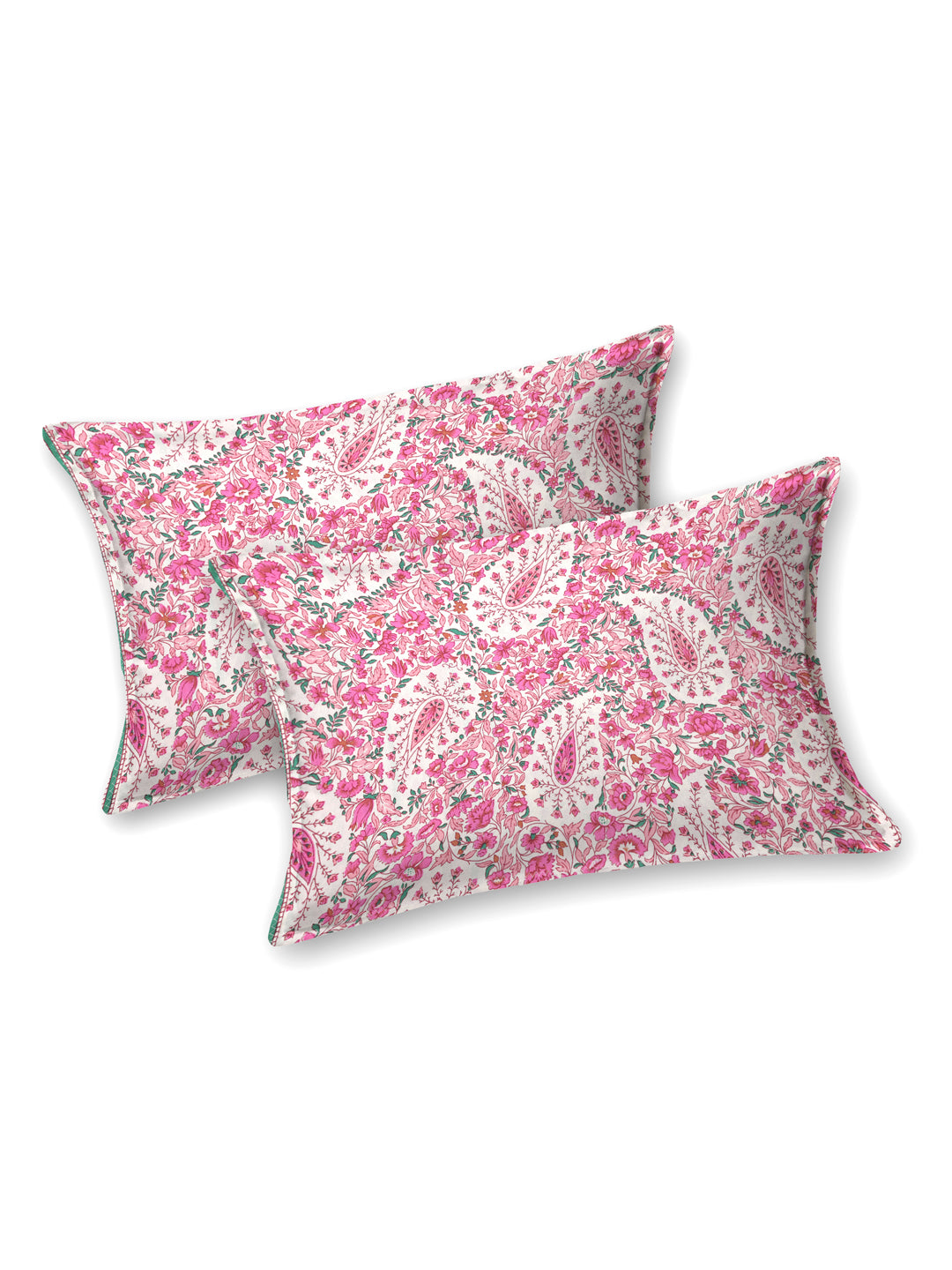 Bougainville Treasures Cotton Double Bedsheet with 2 Pillow Covers