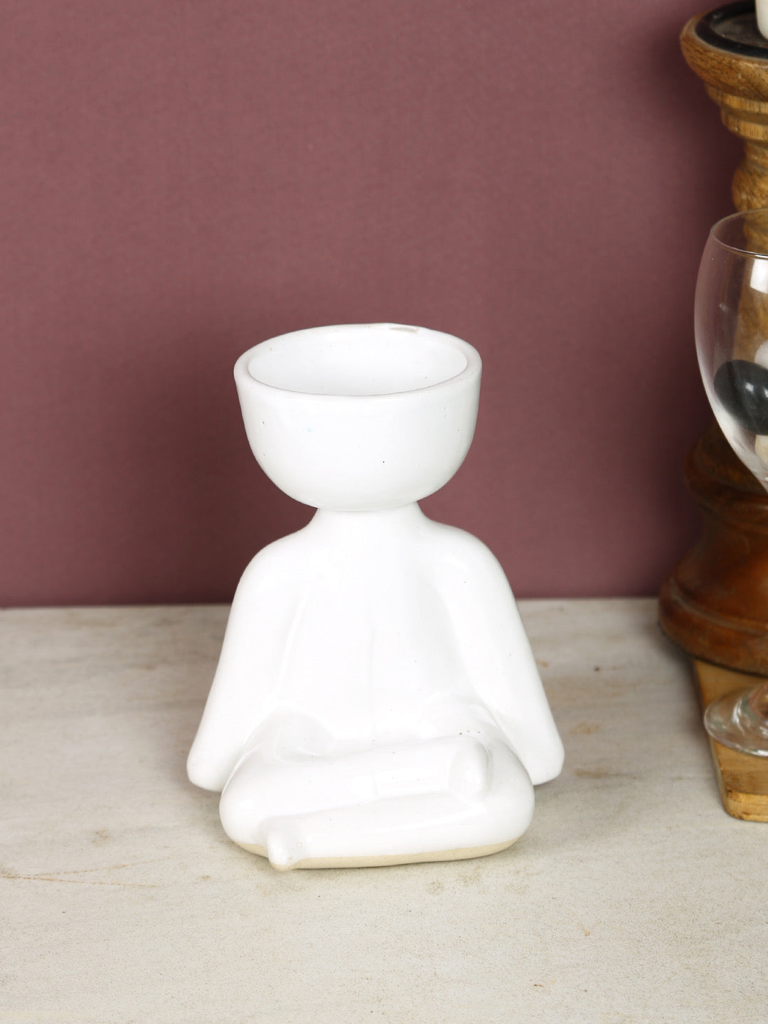 Sets of 2 Man Head Mini Planter Pots - Default Title (CERF2189A)