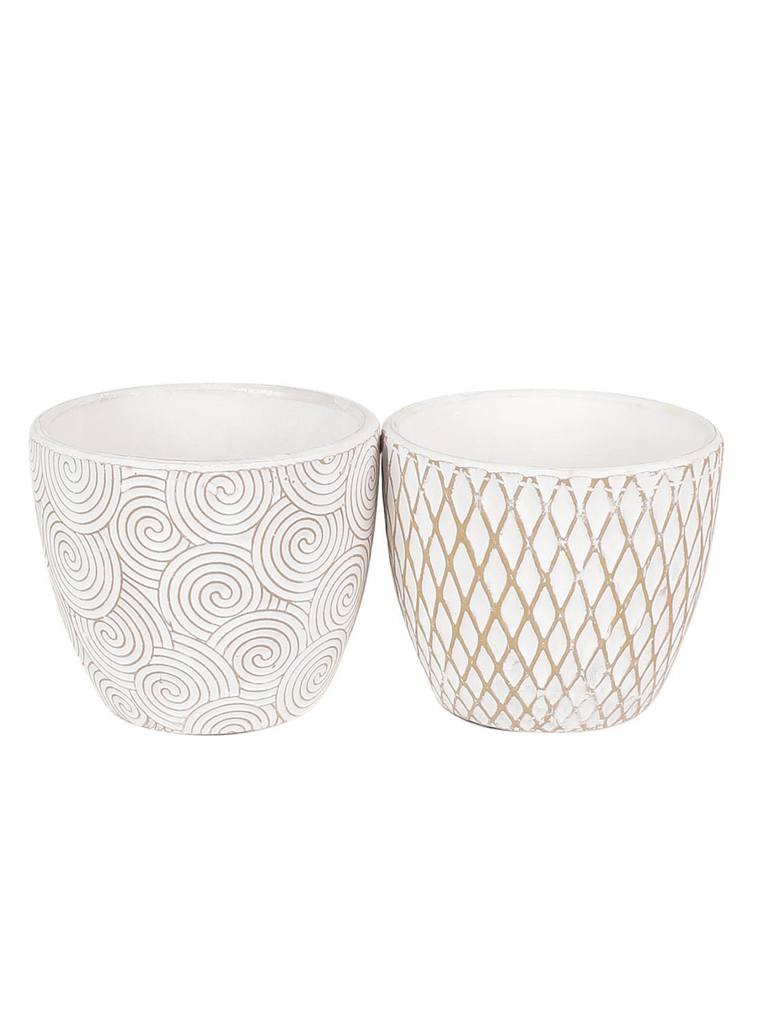 Spiral Patterned Pot Set of 2 - Default Title (CH210063_2)