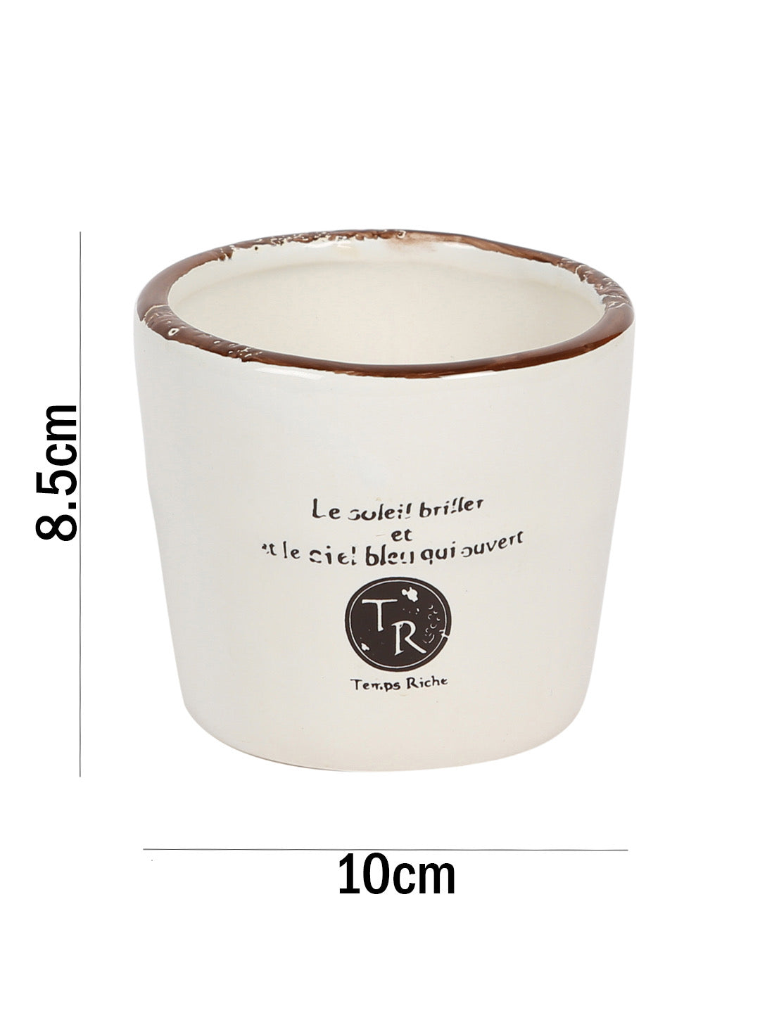 Set of 2 White Bucket style Ceramic Pot - Default Title (CHC22304B_2)
