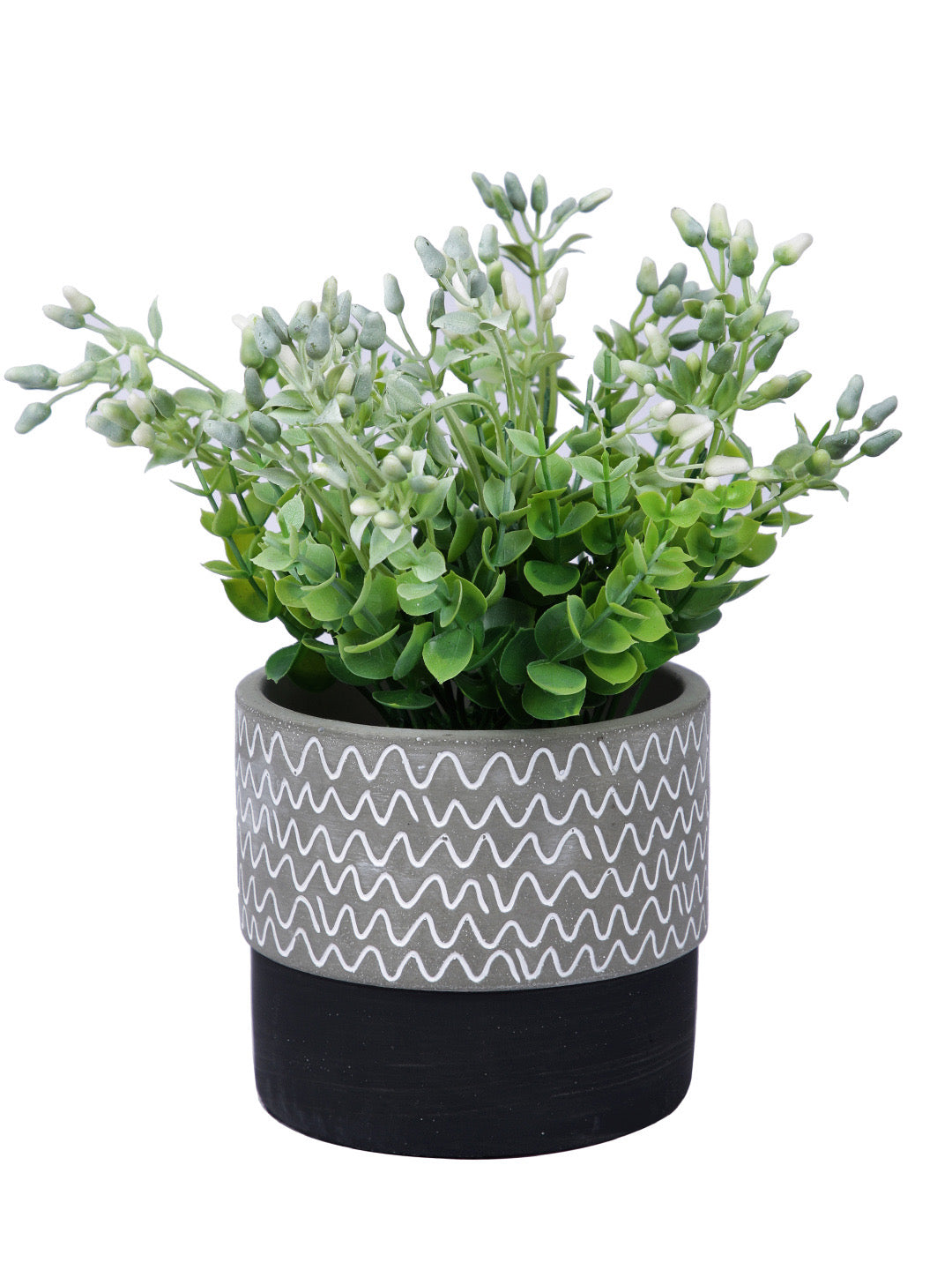 Wave Textured Ceramic Planter - Default Title (CHC22325BL)