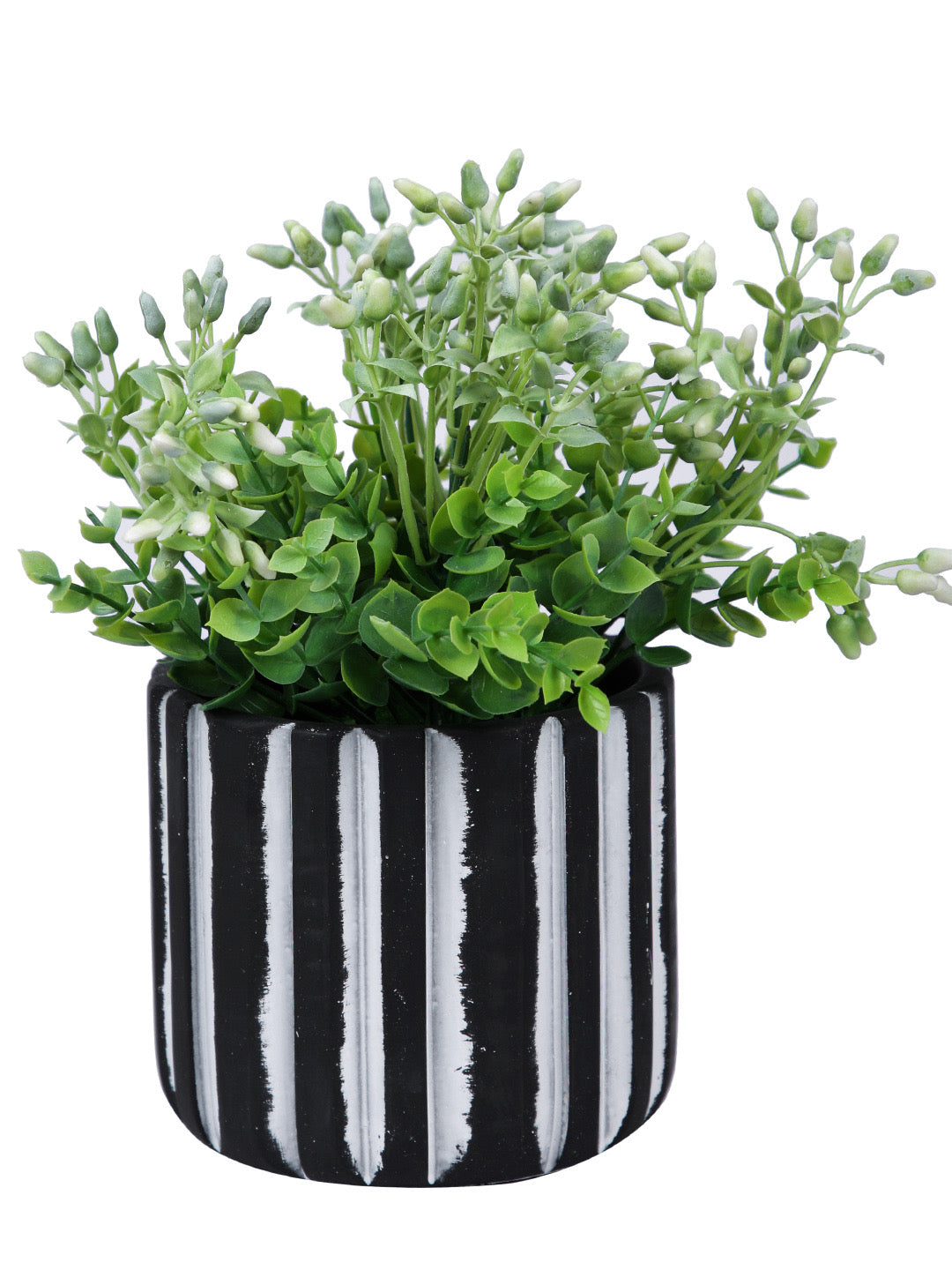 Linear Pattern Ceramic Indoor Planter - Default Title (CHC22349BL)